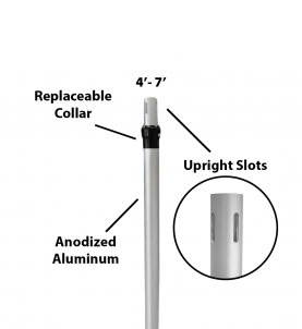 2″ Telescoping Two-Piece Slip-Collar Upright
