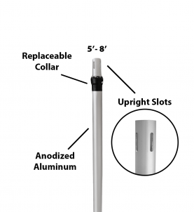 2″ Telescoping Two-Piece Slip-Collar Upright