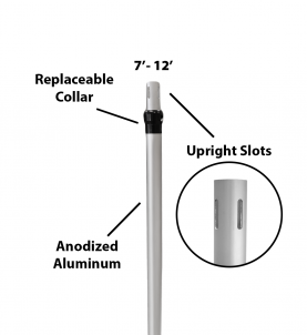 2″ Telescoping Two-Piece Slip-Collar Upright