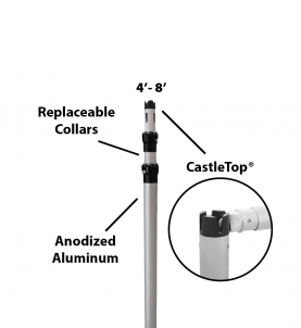 2″ Telescoping Three-Piece Slip-Collar Upright