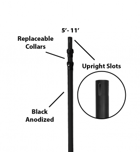 2″ Telescoping Three-Piece Slip-Collar Upright