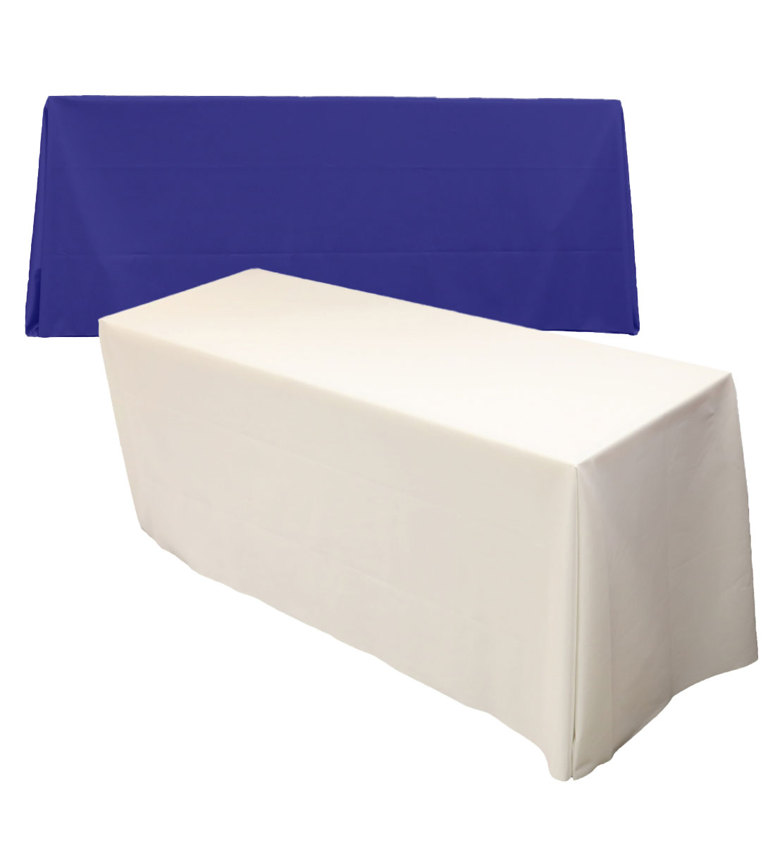 TableClothMarket 5ft Fitted Polyester Table Cover - Burgundy - Trade Show Or Wedding