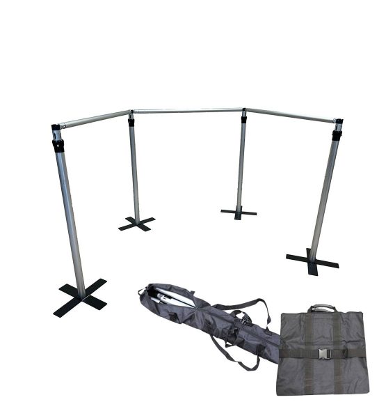 Tech Surround Portable Pipe & Drape Ready-Ship Backdrop Kit, Adjustable 5ft H Featuring Patented CastleTop® - Image 3