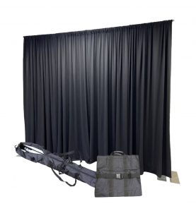 8' H x 10' W Portable Pipe & Drape Ready-Ship Backdrop Kit