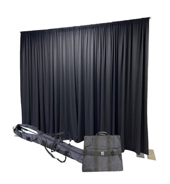 8' H x 10' W Portable Pipe & Drape Ready-Ship Backdrop Kit