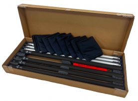 Alternative view of Tech Surround Portable Pipe & Drape Ready-Ship Backdrop Kit, Adjustable 5ft H Featuring Patented CastleTop®